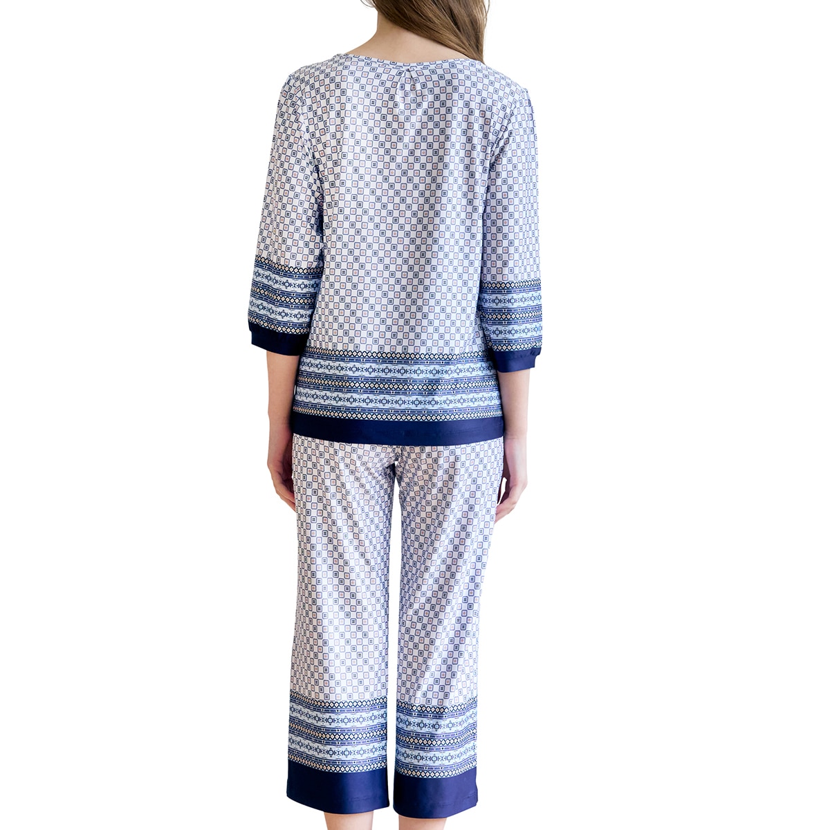 비너스 여성 폴리스판 라운지 세트 - 네이비, XL