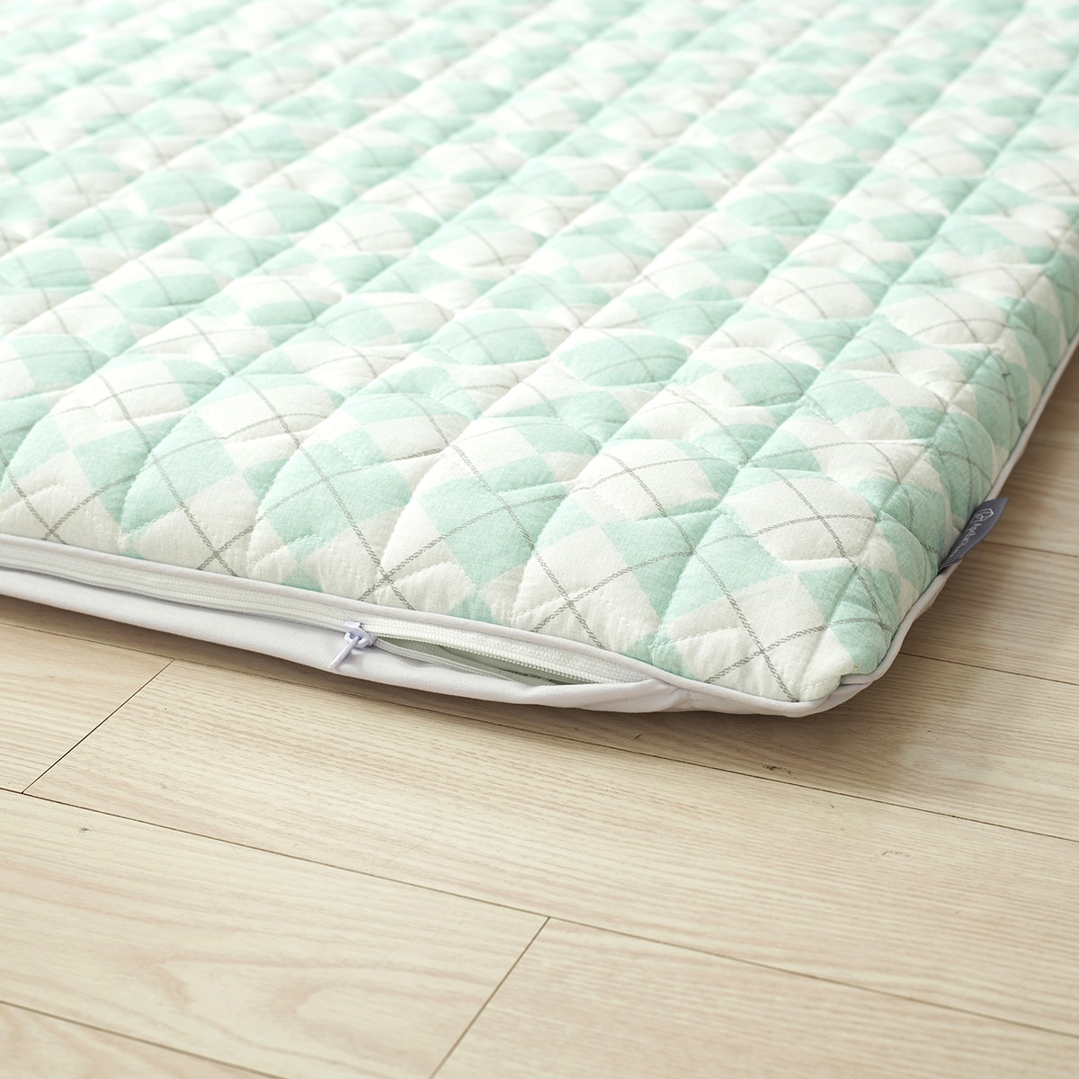 에이프릴앳홈 순면 누빔 워싱 면 요 - 싱글, 민트(리튼)