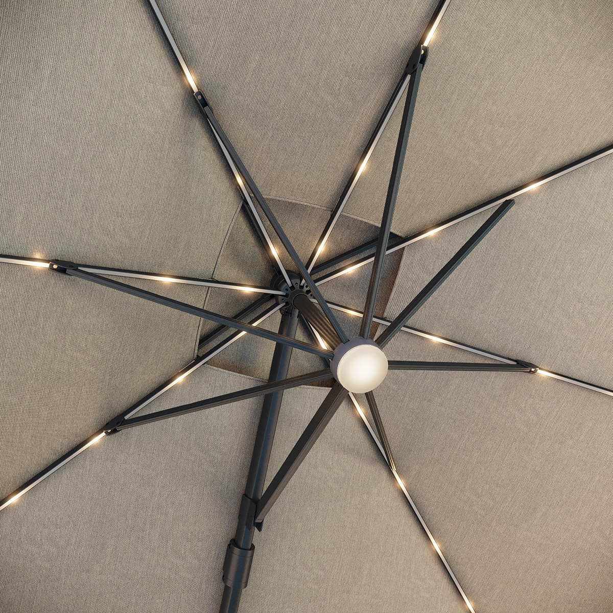 앳레저 LED 캔틸레버 우산 지름 3.0m,페블