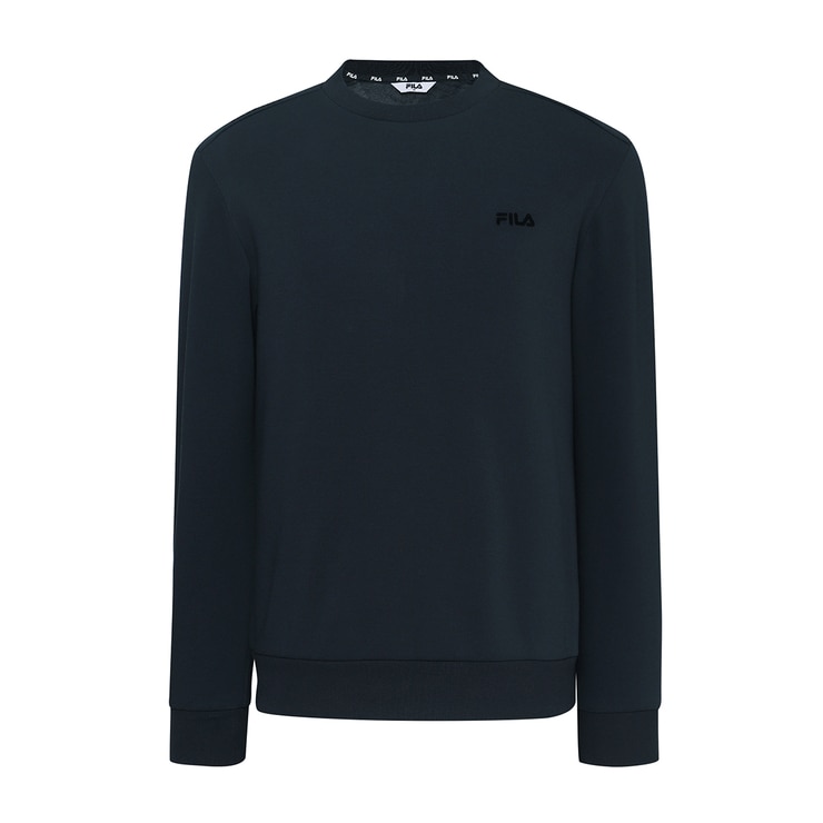 휠라 골프 남성 긴소매 융기모 크루넥