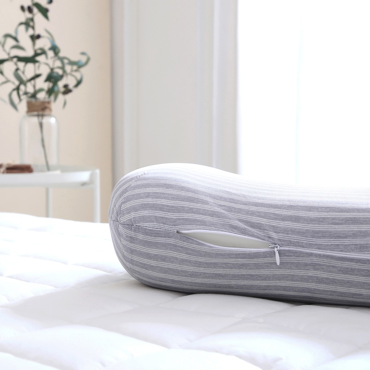 에이프릴앳홈 땅콩형 냉감 베개 2P - 그레이