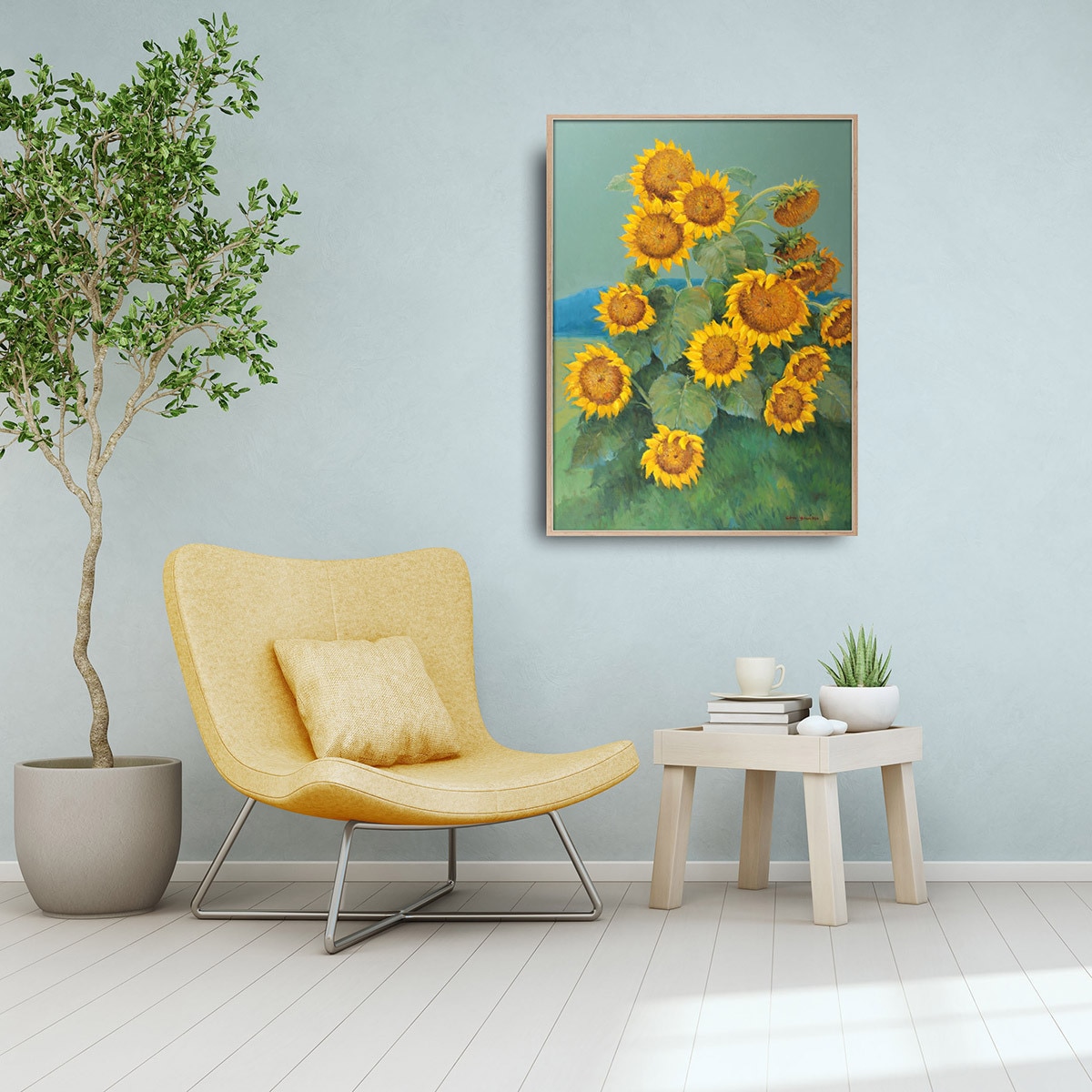 지클레 그림 액자 91x61cm - 행복