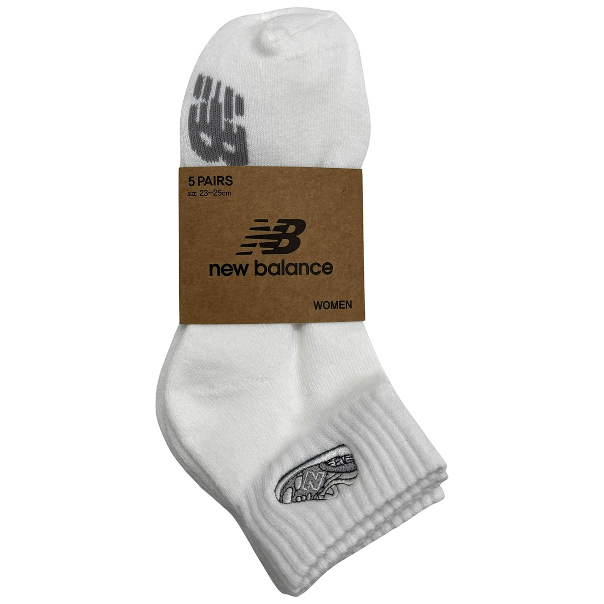 뉴발란스 여성 스포츠 양말 5족 - 6A 아이보리