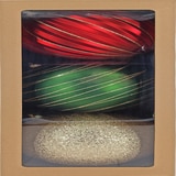 크리스마스 250mm 오너먼트 장식 3개 세트 - 레드/그린 크리스마스 250mm 오너먼트 장식 3개 세트 - 레드/그린