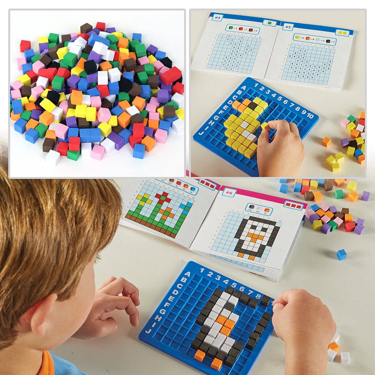 러닝리소스 픽셀아트 퍼즐 & 글로우 지오보드 세트