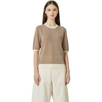 리디아 바인 여성 와플 반소매 니트