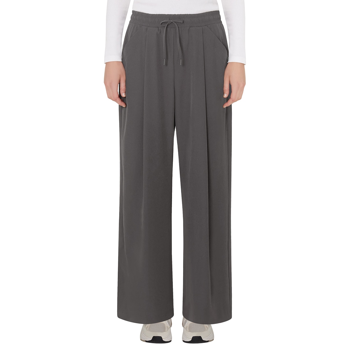 슬로기 여성 스트레치 와이드 팬츠 - 그레이