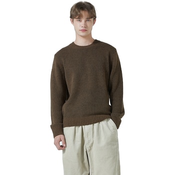 바인 남성 알파카 울 블랜디드 니트