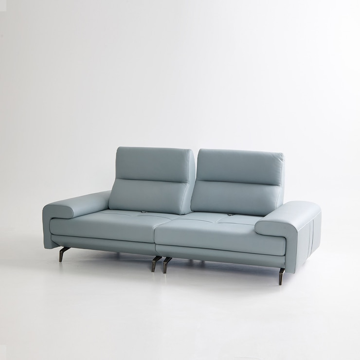 UND 에디션 NA16 통가죽 스윙 소파 3인 - 스카이블루