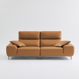 UND NA17 전체 천연 이태리 슈렁큰통가죽 3.5인 소파 - 허니브라운