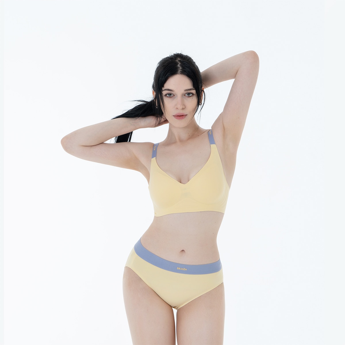 스킨온 여성 스포티 팬티 5매 - 버터옐로우/보이드블랙 스킨온 여성 스포티 팬티 5매 - 버터옐로우/보이드블랙