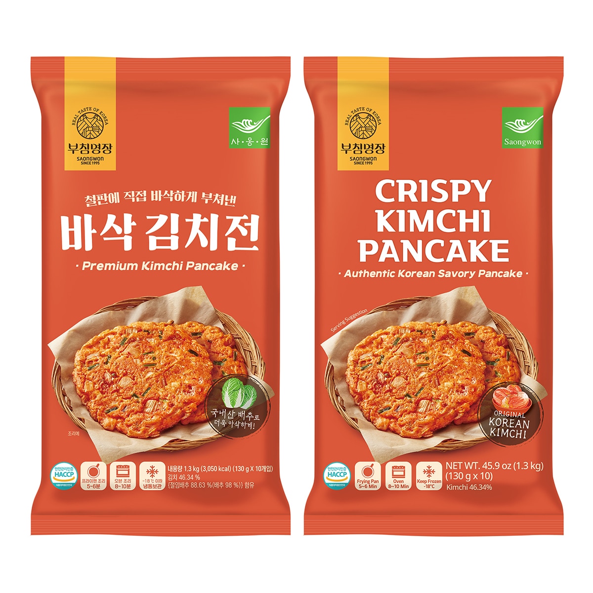 사옹원 바삭 김치전 1.3kg x 2