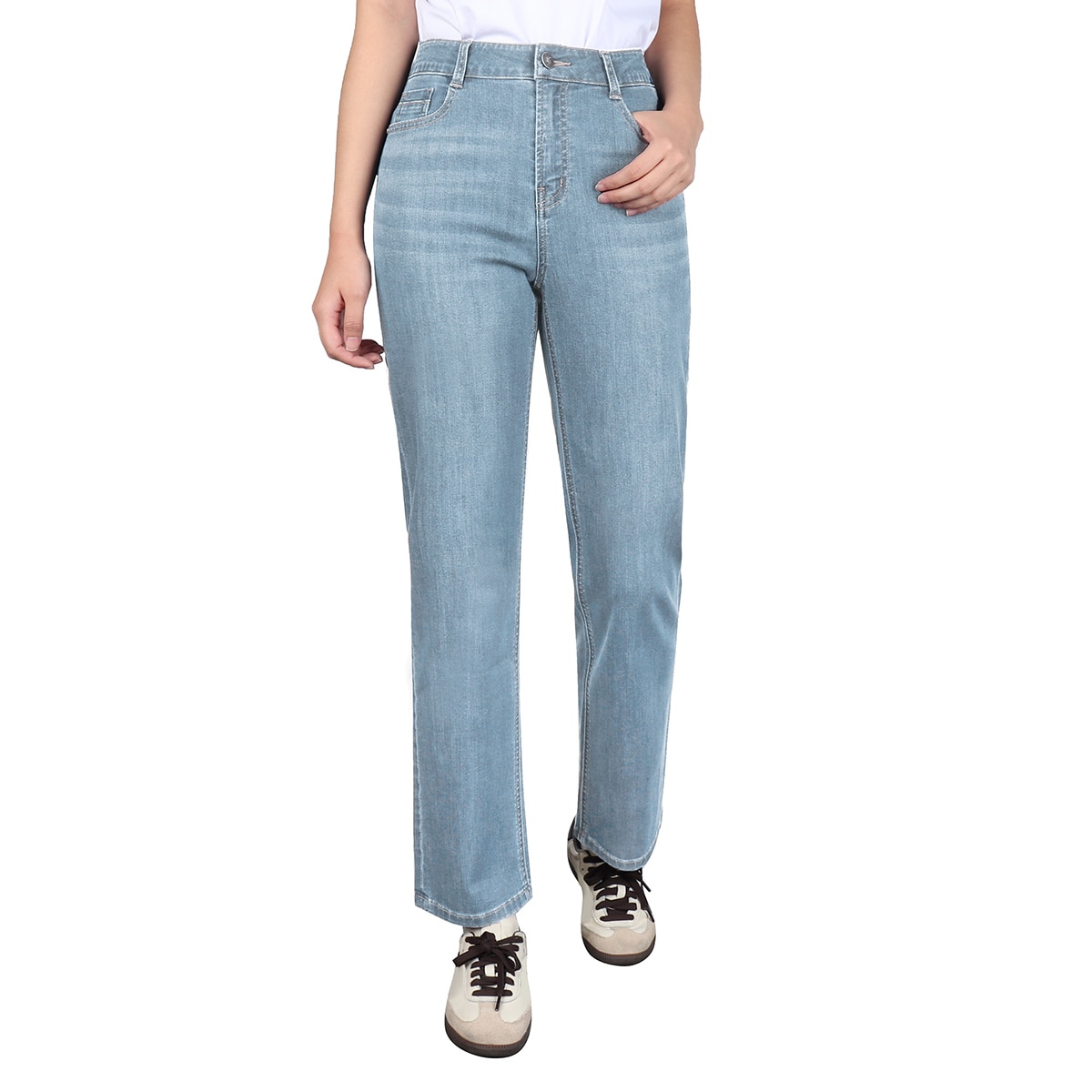 케네스콜 여성 저온스 루즈 스트레이트핏 청바지