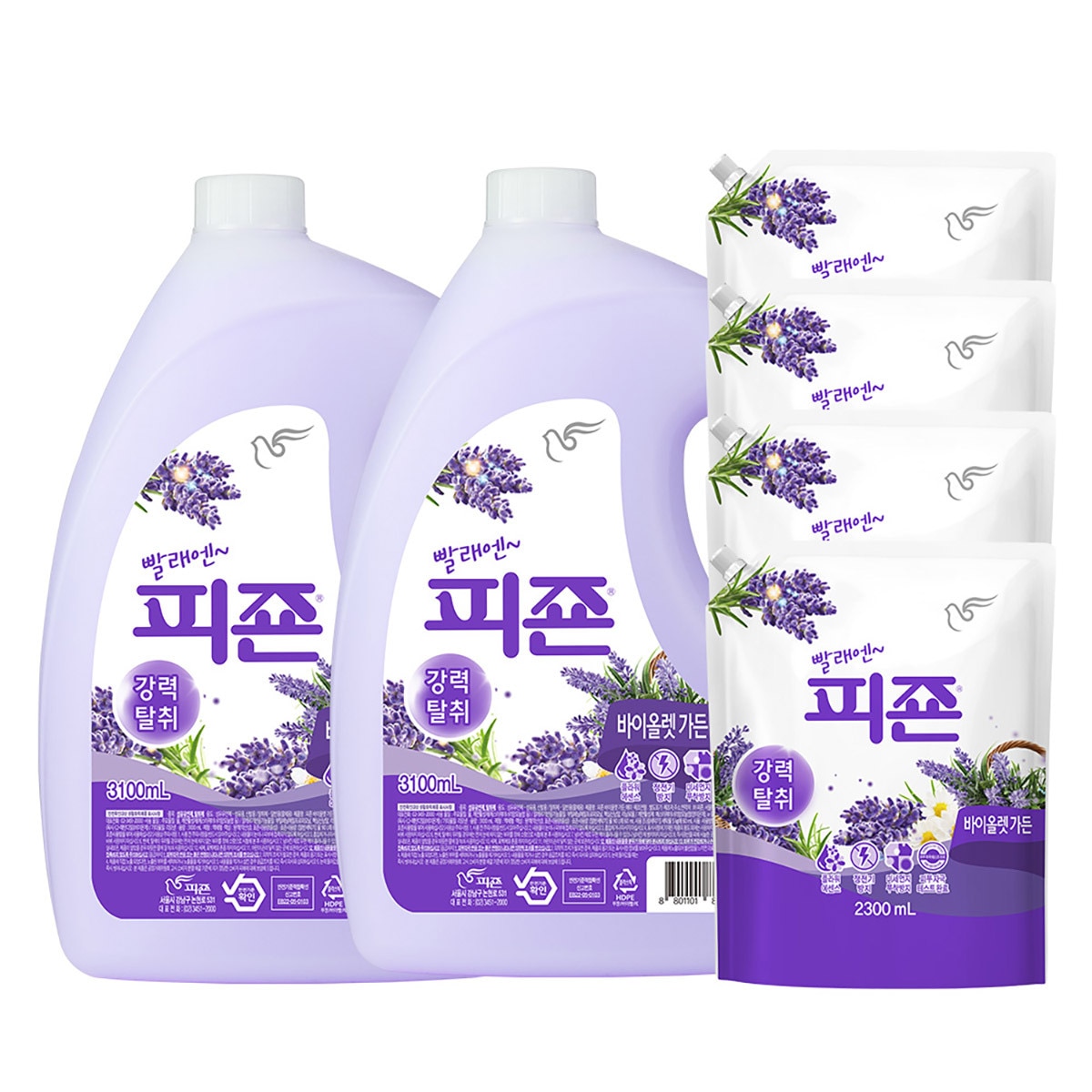 피죤레귤러섬유유연제3.1L x 2 + 2.3L x 4