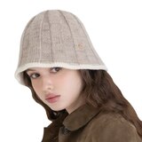 안드레아바나 여성 울 니트 모자 - 베이지