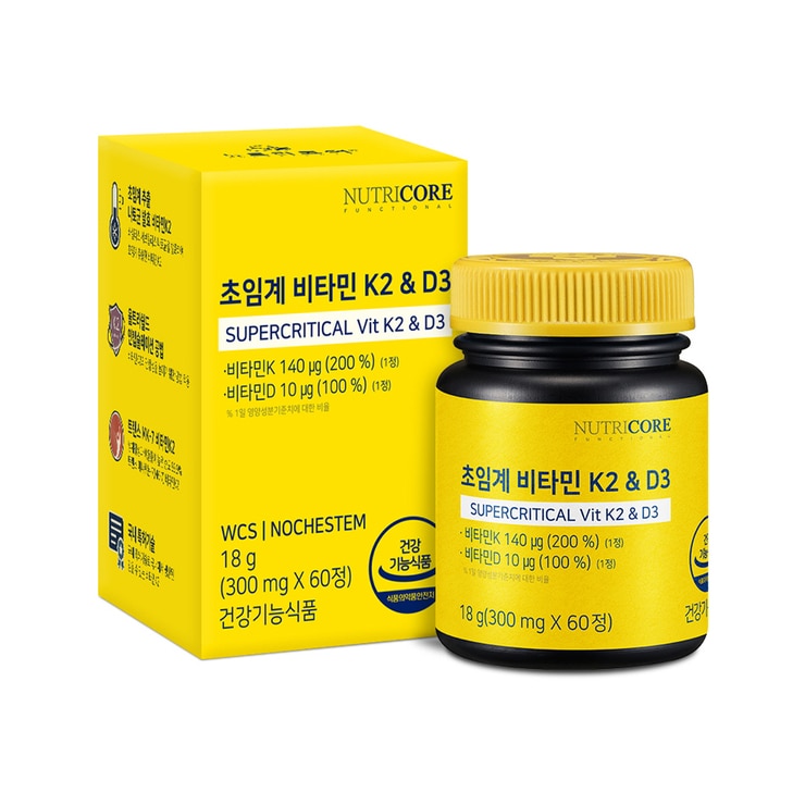 뉴트리코어 초임계 비타민 K2 & D3 60정 뉴트리코어 초임계 비타민 K2 & D3 60정