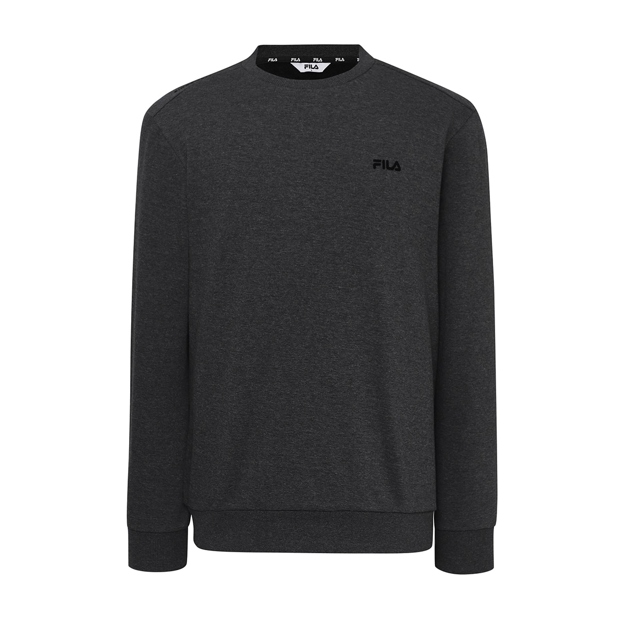 휠라 골프 남성 긴소매 융기모 크루넥