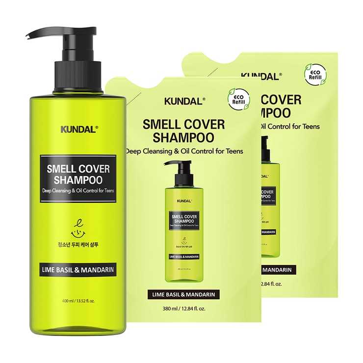 쿤달 올데이 스멜커버 청소년샴푸 400ml +리필380mlx2 쿤달 올데이 스멜커버 청소년샴푸 400ml +리필380mlx2