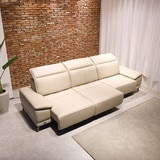 사트바 무빙헤드 통가죽 슬라이딩 소파 4인 사트바 무빙헤드 통가죽 슬라이딩 소파 4인