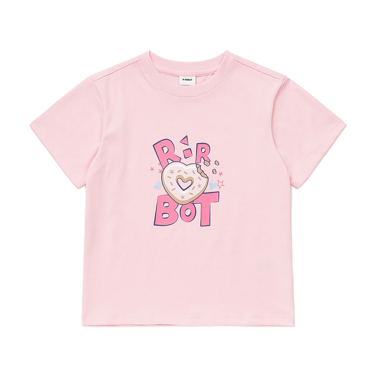 알로봇 키즈 반소매 티셔츠 세트 - 핑크/화이트, 110