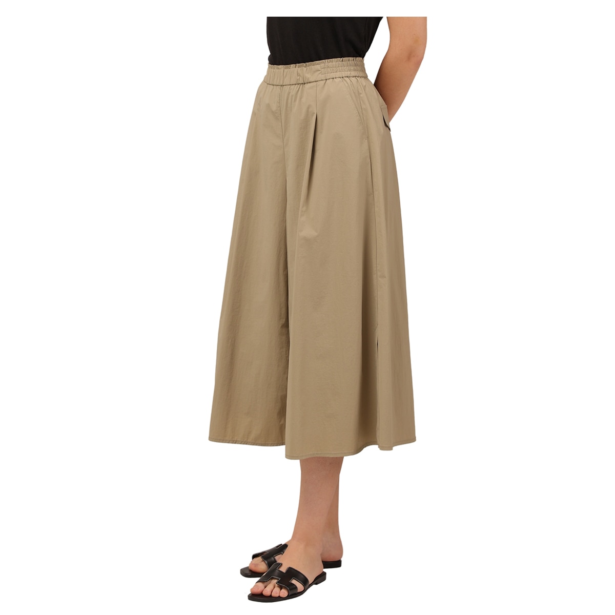 솔레지아 여성 플레어 팬츠 - 카키, M