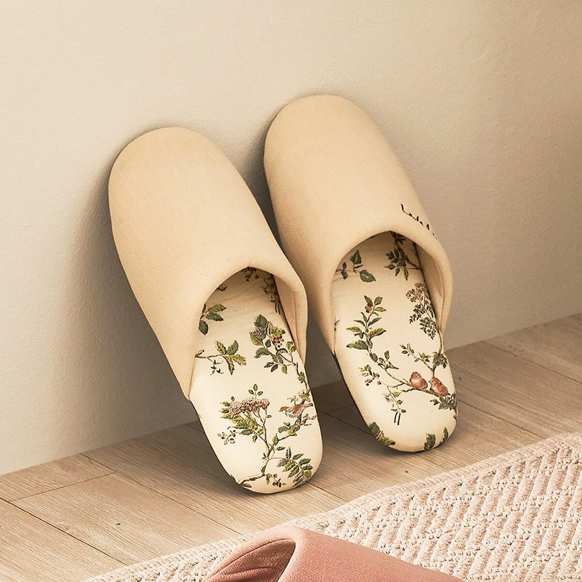 로라애슐리 실내화 2P - 옵션1, 핑크M+베이지L