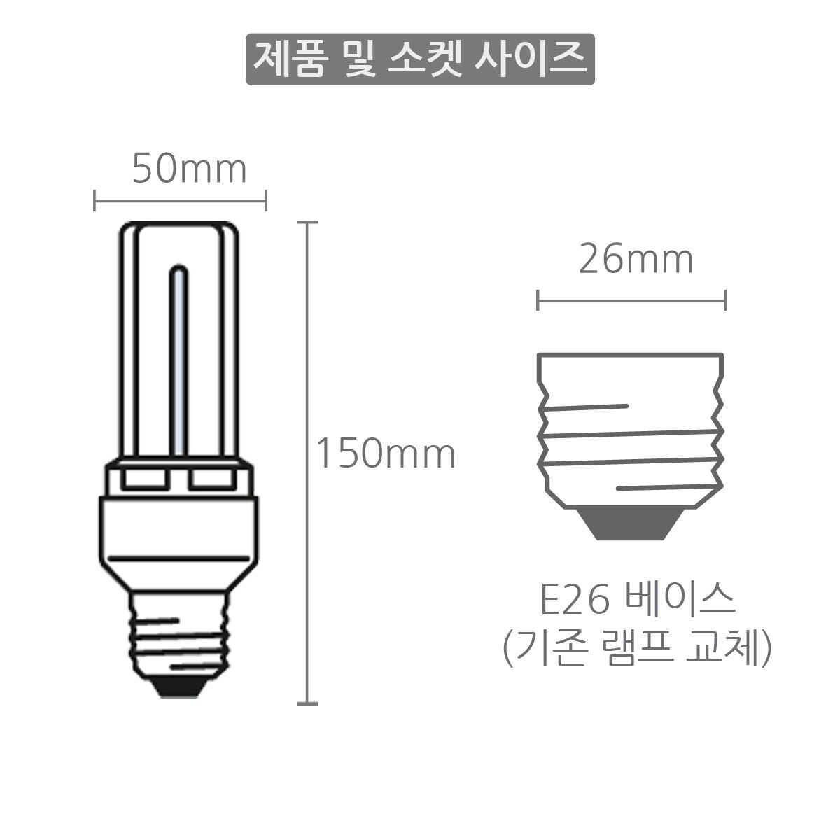 오스람 컴팩트 형광램프 20W ６개입,주광색