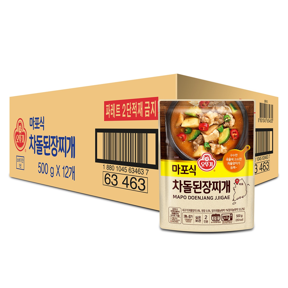 오뚜기 마포식 차돌된장찌개 500g x 12