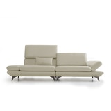 UND 에디션 NA6 천연 통가죽 소파 3.5인 - 라이트그레이