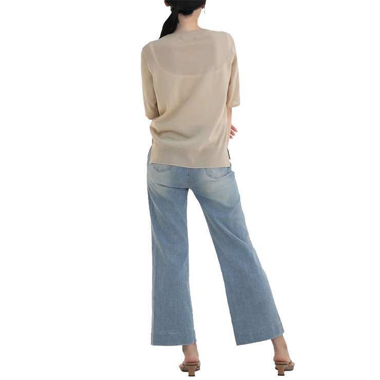 보니스팍스 여성 브이넥 풀오버 니트 - 베이지, L