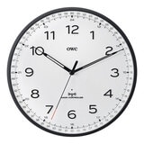 OWC 컴퍼스 RC 전파수신 벽시계 - 블랙