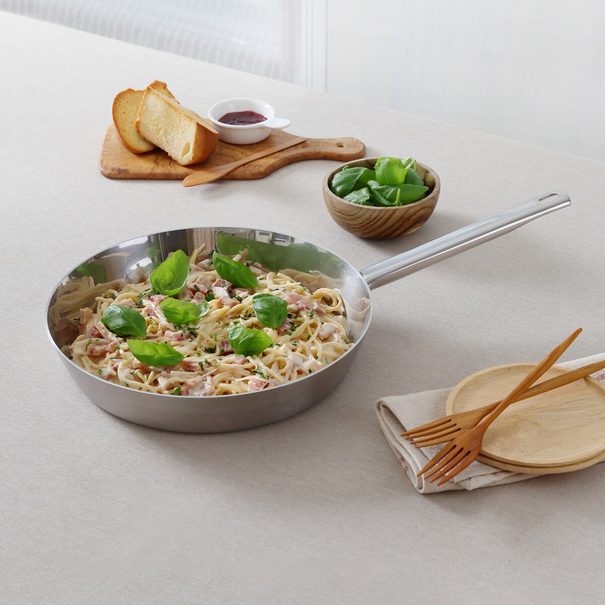 쿡에버 퓨어 통 5중 스테인리스 프라이팬 28cm