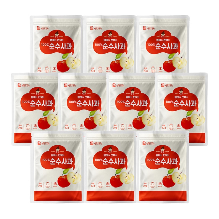 100% 순수사과 동결건조 과일 30g x 10