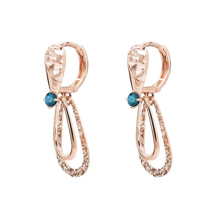 클라베드제이 토파즈 0.13캐럿 귀걸이블루아