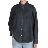 케네스콜 여성 데님 셔츠 - 블랙 인디고, L