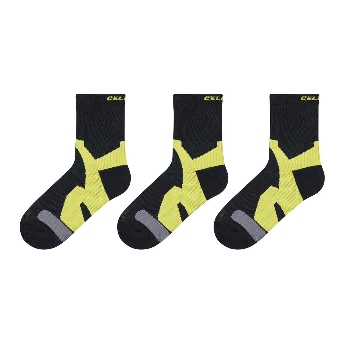 셀버린 테이핑 스포츠 양말 3족 - 블랙, M 셀버린 테이핑 스포츠 양말 3족 - 블랙, M