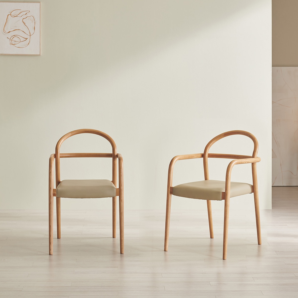 본톤 애쉬 원목 의자 CA-071N