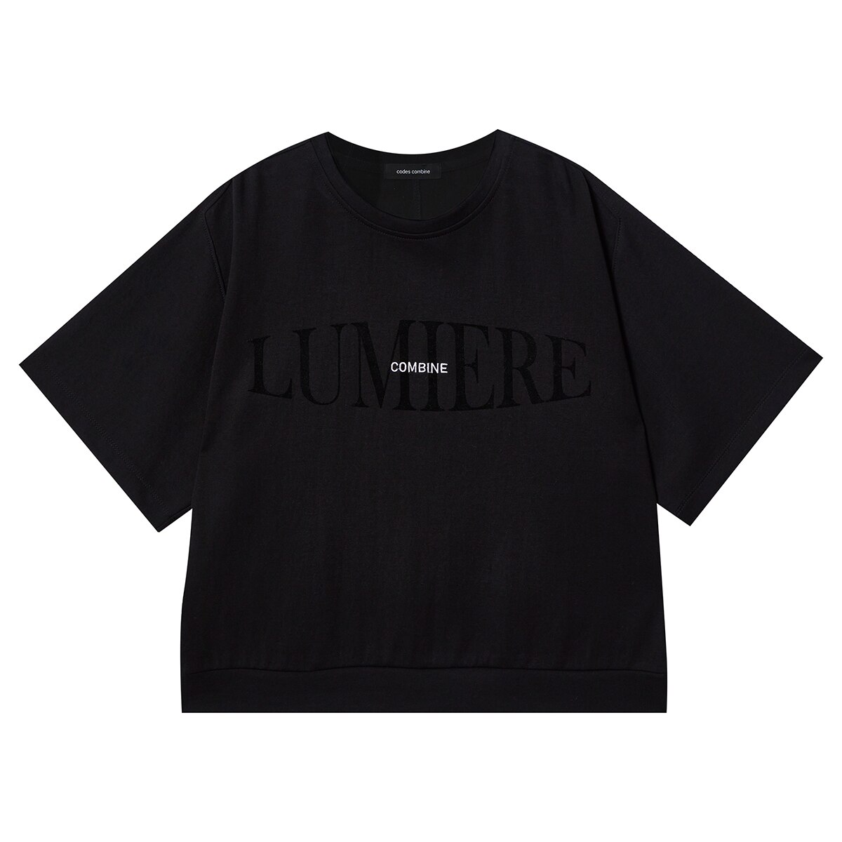 코데즈 컴바인 여성 루즈핏 티셔츠 - 블랙, M