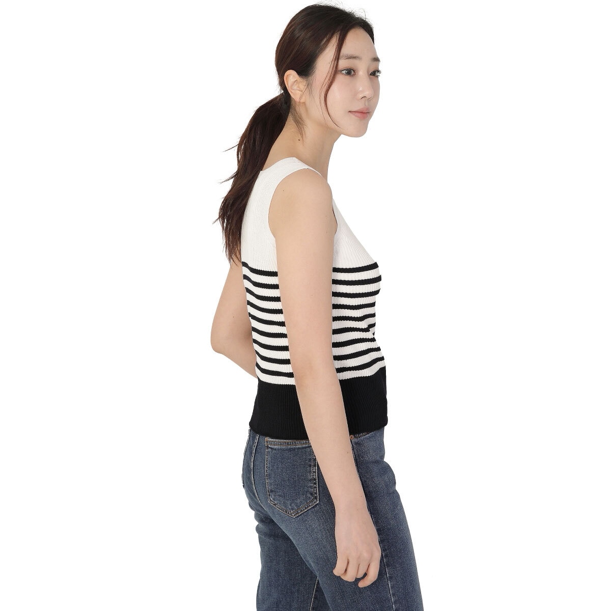 베네뜨 여성 민소매 홀가먼트 니트탑