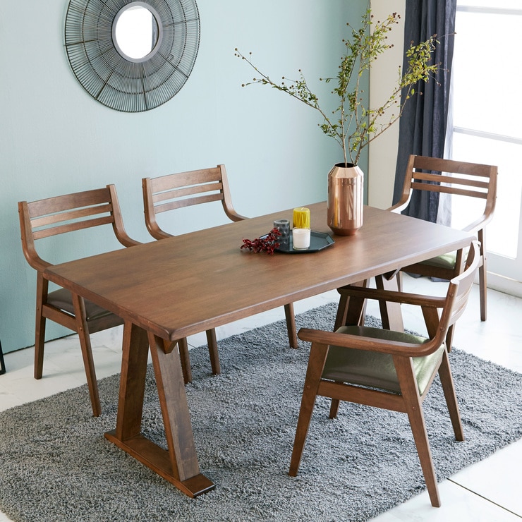 리비니아 카멜 마티나 원목 식탁 세트