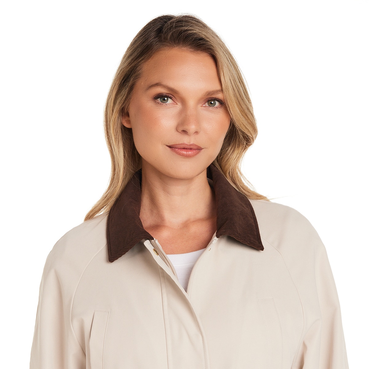 웨더프루프 여성 코듀로이 카라 재킷 - 베이지, S