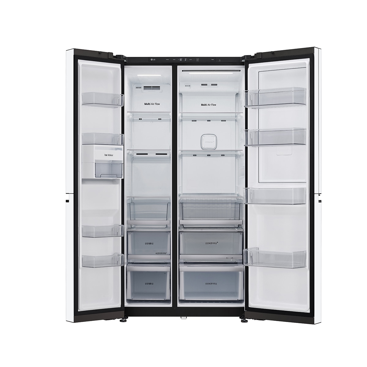 엘지 오브제 AI 매직스페이스 양문형 832L, 메탈 에센스 화이트