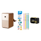 델리 레트로 연필깎이 세트 - 브라운