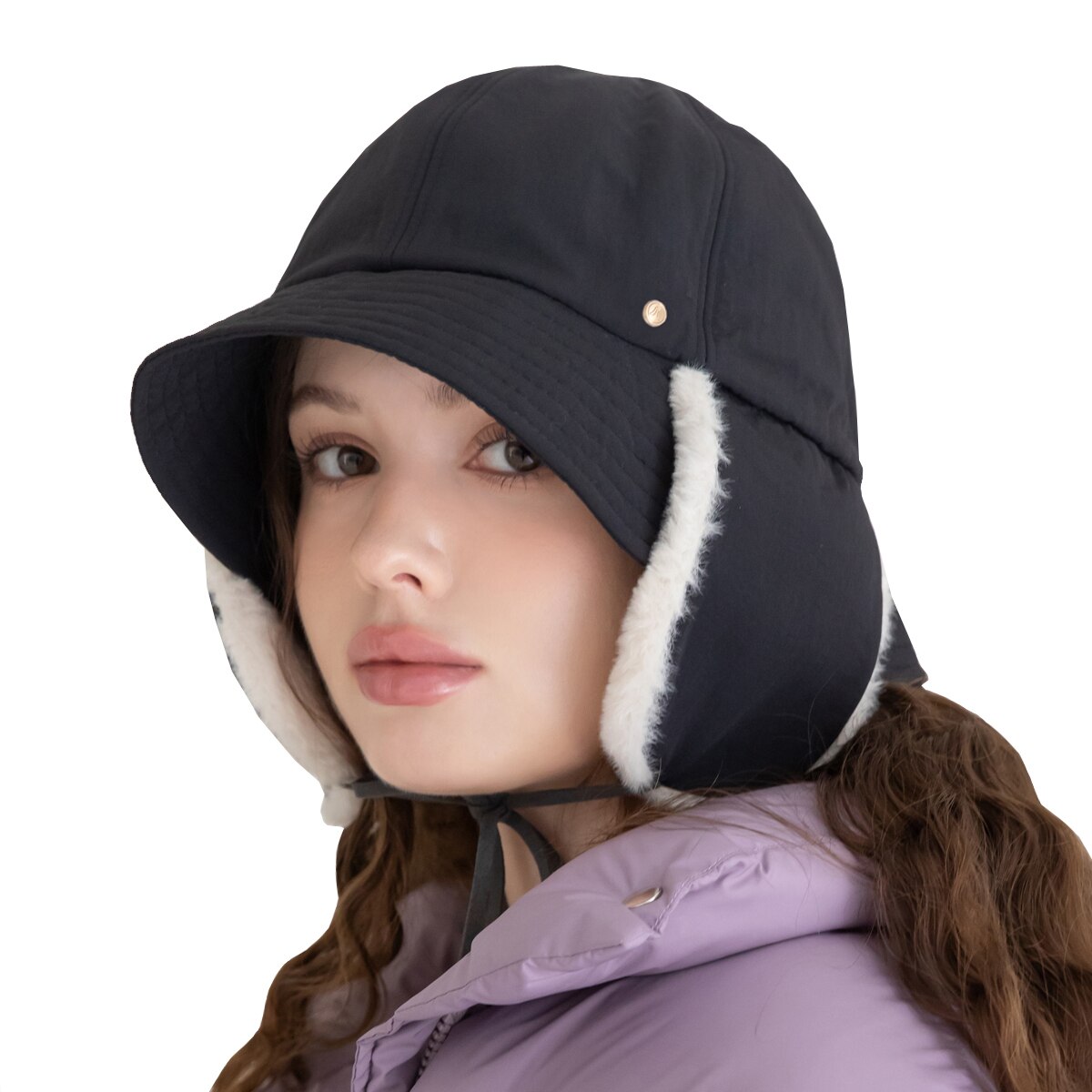 안드레아바나 여성 이어머프 모자 - 블랙 안드레아바나 여성 이어머프 모자 - 블랙