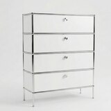 더원 모듈 4단 서랍장 - 화이트