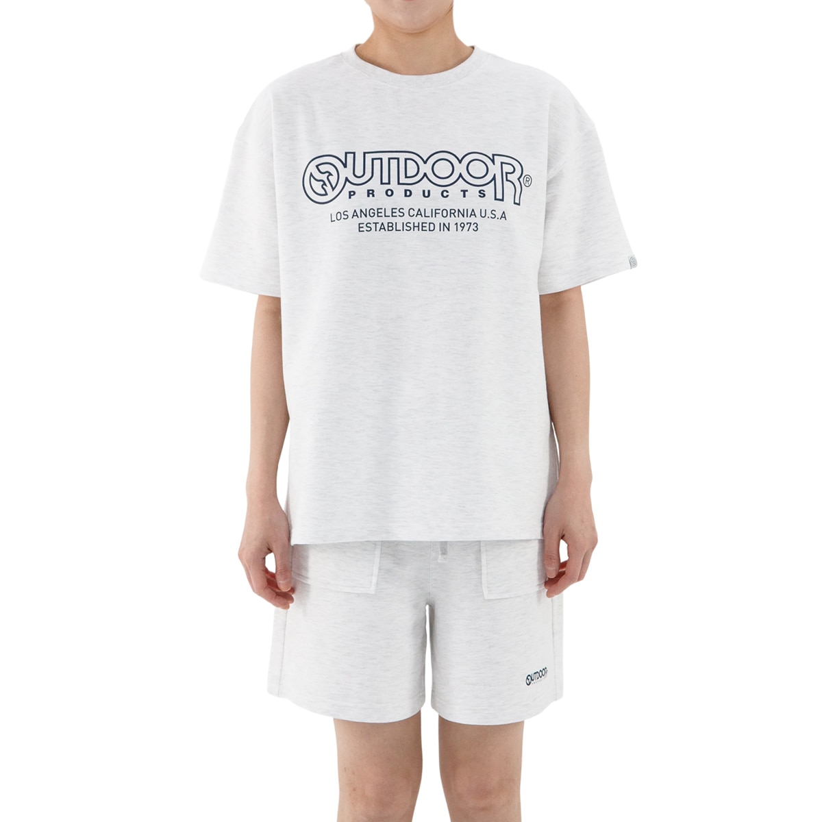 아웃도어프로덕츠 여성 라운지 상하의 세트 - 멜란지 그레이