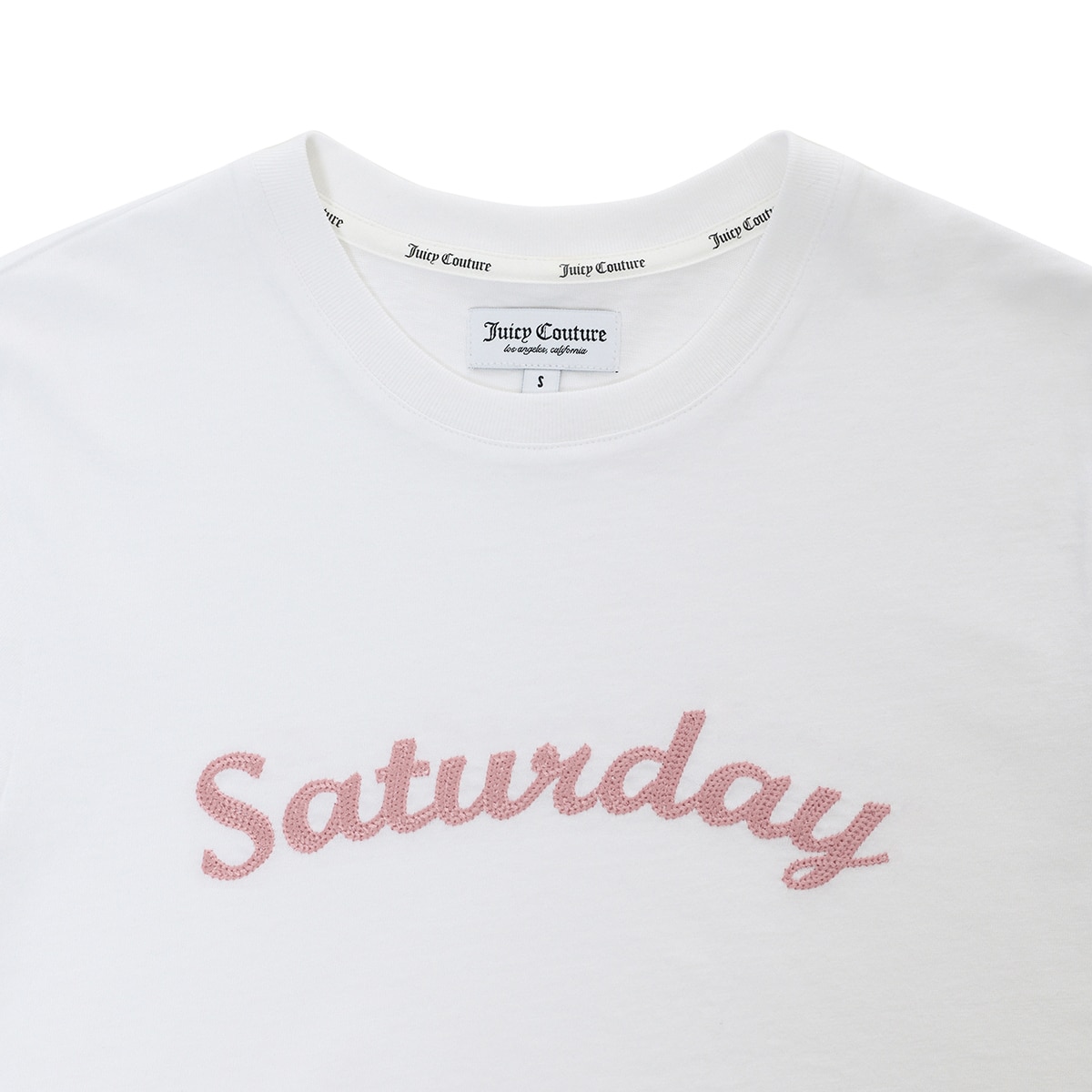 쥬시꾸뛰르 여성 반소매 티셔츠 - 화이트, M