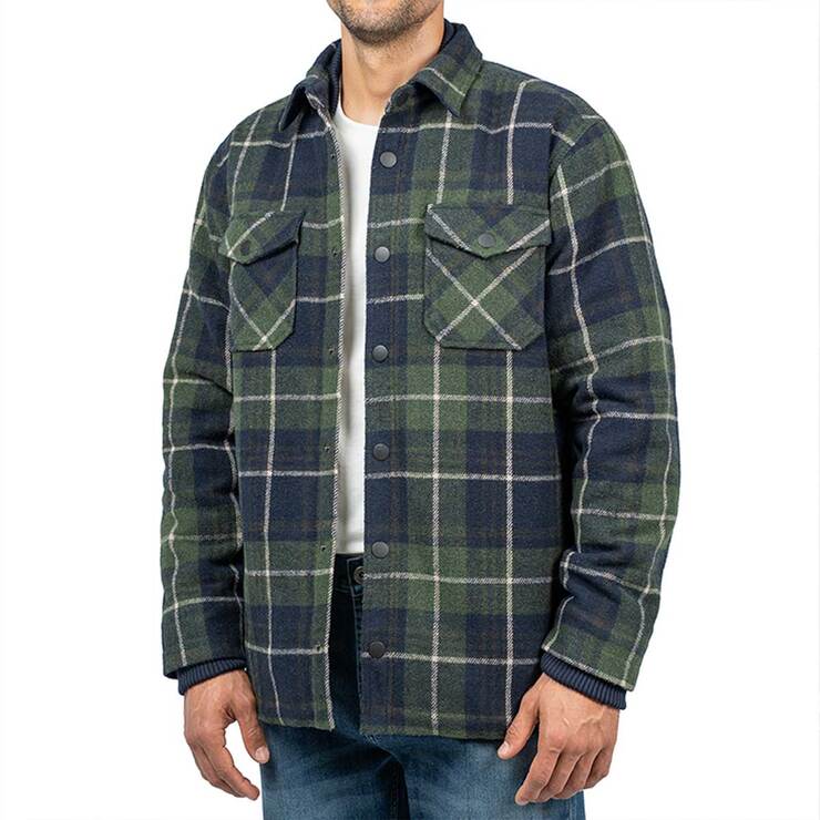 Jachs Men's Wool Blended Shirts Jacket - Green Jachs Men's Wool Blended Shirts Jacket - Green