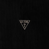 게스 여성 벨루어 코듀로이 집업 - 블랙