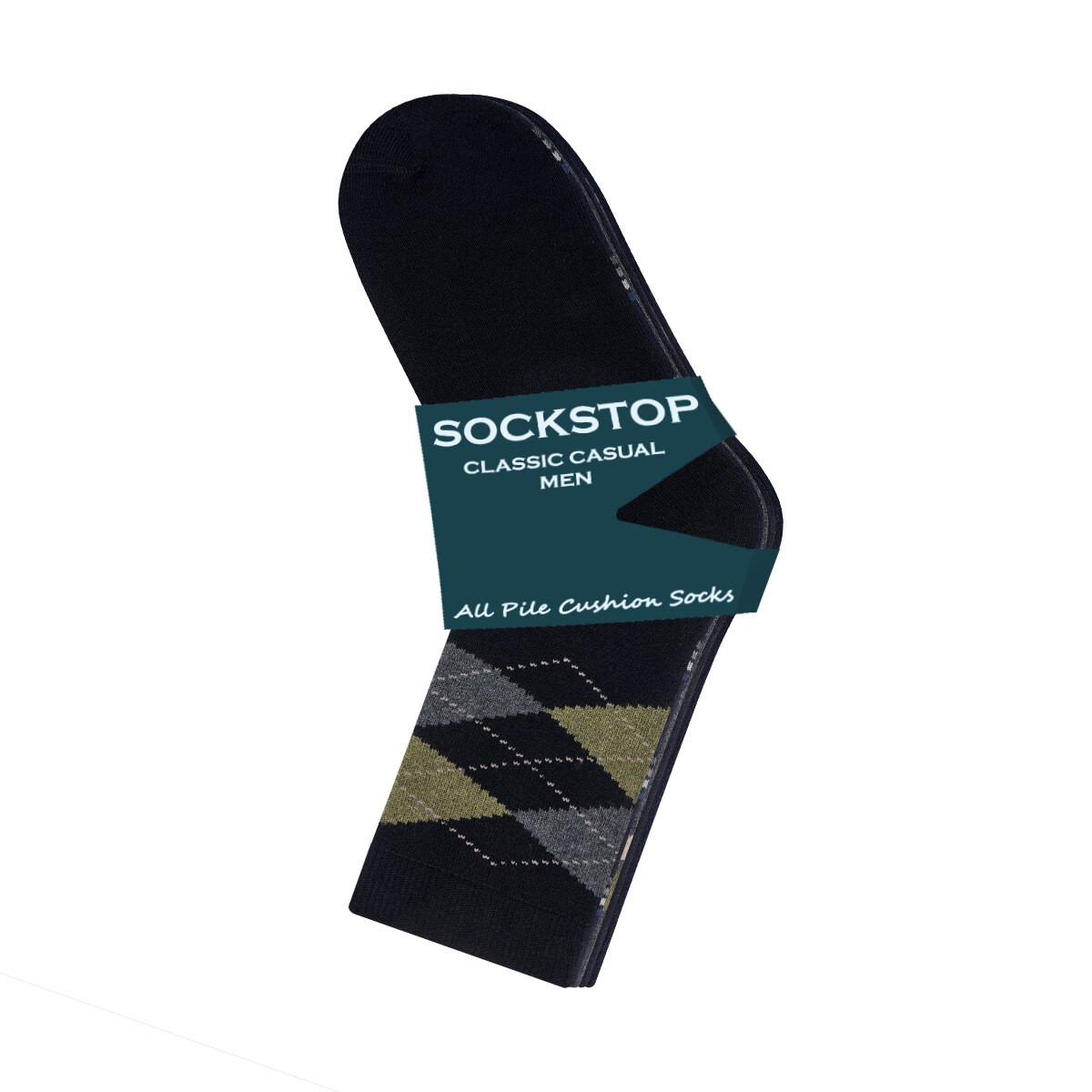 싹스탑 남성 통파일 양말 6족 - L(26호)